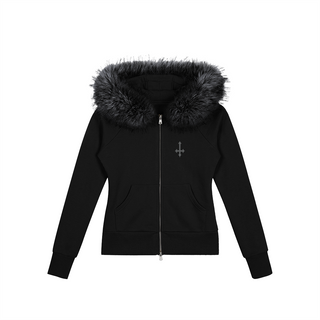 Vexen Fur Zip Hoodie Hoodies By MorteNoir
