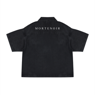 Shadowwash Quarter-Zip Denim Shirt Shirts & Long Sleeves By MorteNoir
