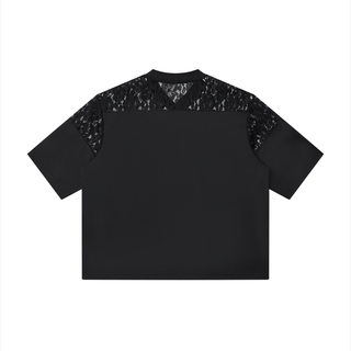 Mourning Lace T-Shirt T-Shirts & Crop Tops Black By MorteNoir
