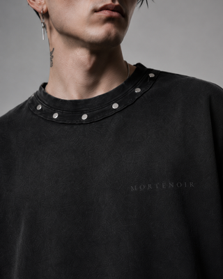 Cursed Stud Washed Tee T-Shirts & Crop Tops By MorteNoir