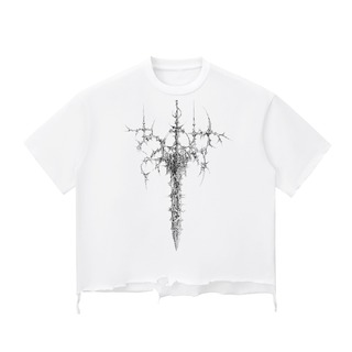 Snow Wash Raw-Hem Boxy T-shirt
