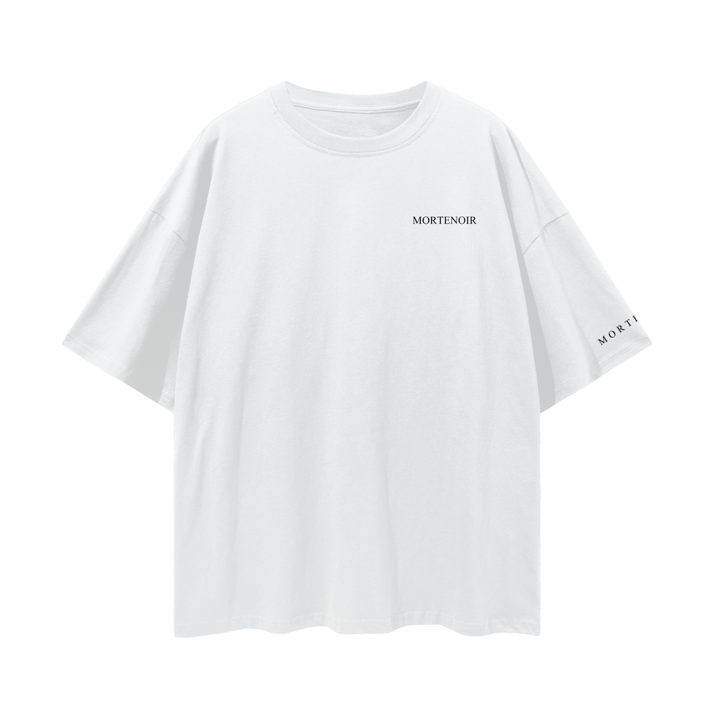 MORTENOIR Drop Shoulder Tee | Minimalist Branded Streetwear White