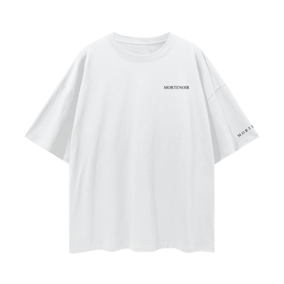 MORTENOIR Drop Shoulder Tee | Minimalist Branded Streetwear White