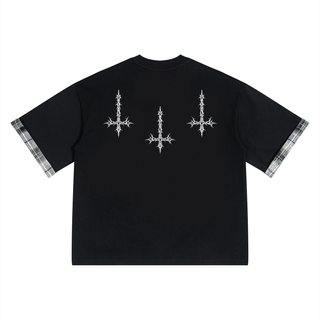 Hexgrid Plaid Tee T-Shirts By MorteNoir