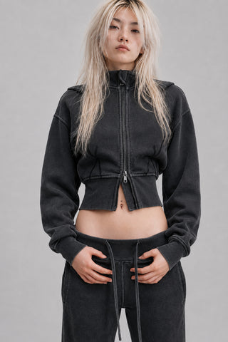 Vesper Crop Zip Hoodie Hoodies & Jackets By MorteNoir