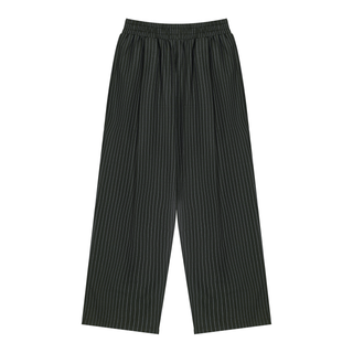 Pall Stripe Pleated Pants Jeans & Trousers Black By MorteNoir