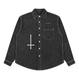Gravecloth Vintage Overshirt Shirts & Long Sleeves Black By MorteNoir