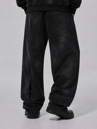 Mortis Sunfade Wide Leg Sweatpants Joggers & Sweatpants By MorteNoir