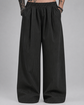 Pall Stripe Pleated Pants Jeans & Trousers By MorteNoir