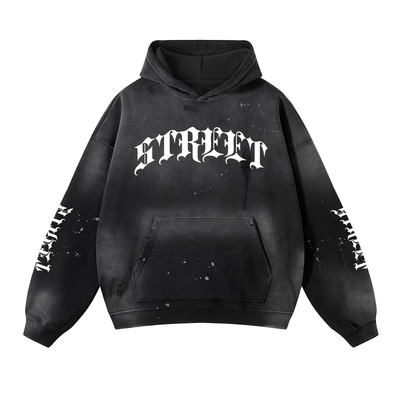 street,unisex,frayed,fleece,hoodie