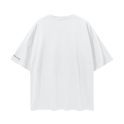 MORTENOIR Drop Shoulder Tee | Minimalist Branded Streetwear White