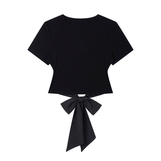 Coven Black-tie T-shirt T-Shirts & Crop Tops Black By MorteNoir
