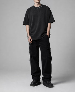 Cursed Stud Washed Tee T-Shirts & Crop Tops By MorteNoir