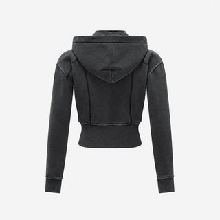 Vesper Crop Zip Hoodie Hoodies & Jackets By MorteNoir