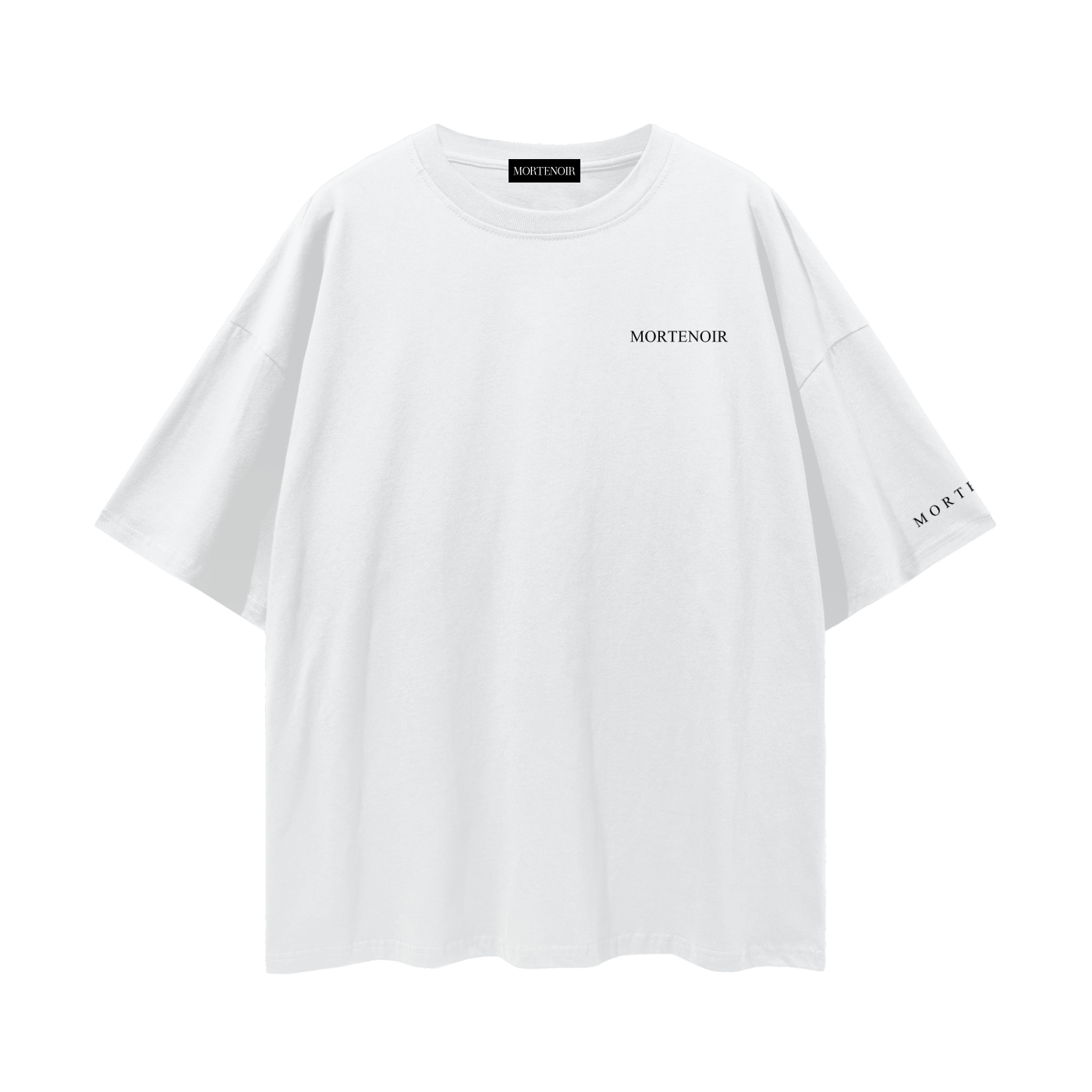 MORTENOIR Drop Shoulder Tee | Minimalist Branded Streetwear White