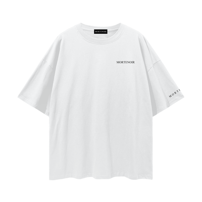 MORTENOIR Drop Shoulder Tee | Minimalist Branded Streetwear White