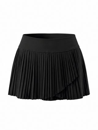 Veil Pleat Skort Skirts Black By MorteNoir
