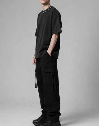 Cursed Stud Washed Tee T-Shirts & Crop Tops By MorteNoir