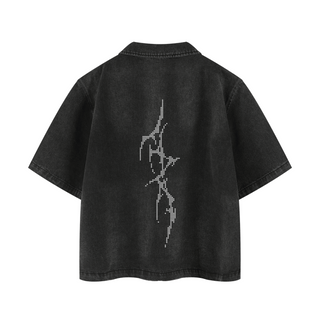 Gravemist Zip Denim Shirt Shirts & Long Sleeves By MorteNoir