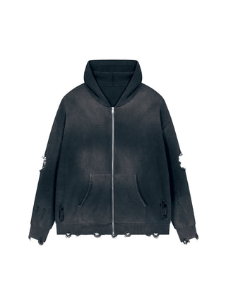 Dusk Ritual Zip Hoodie Hoodies & Jackets Dark Gray By MorteNoir