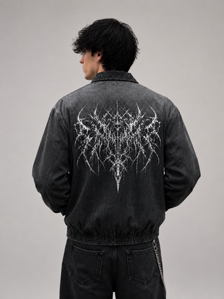 Shadowfall Zip Denim Jacket Hoodies & Jackets By MorteNoir