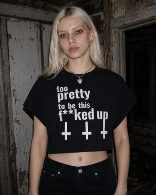 Too Pretty Cropped Dolman Tee T-Shirts & Crop Tops By MorteNoir