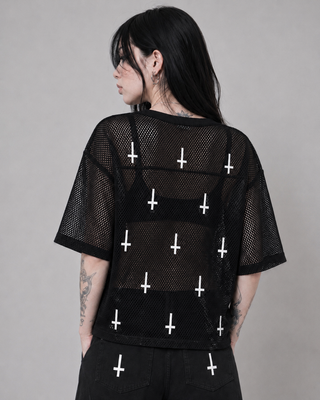 Blaspheme Sheer T-shirt T-Shirts & Crop Tops By MorteNoir