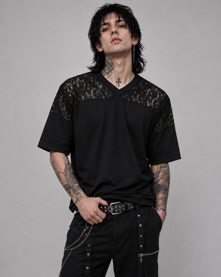 Mourning Lace T-Shirt T-Shirts & Crop Tops By MorteNoir