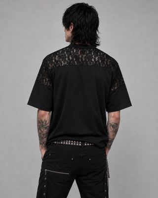 Mourning Lace T-Shirt T-Shirts & Crop Tops By MorteNoir
