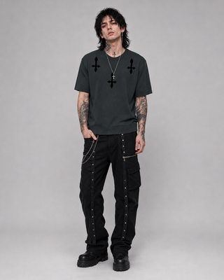 Omen Knit Crewneck T-Shirt Sweatshirt & Crewnecks By MorteNoir