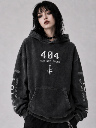 404 ||GOD NOT FOUND|| Oversized Hoodie Hoodies & Jackets By MorteNoir