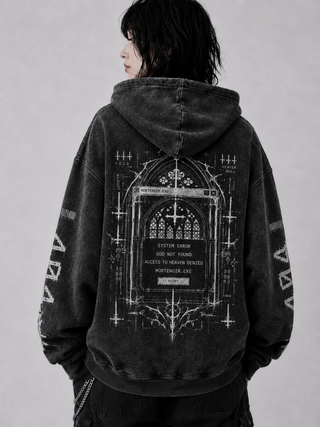 404 ||GOD NOT FOUND|| Oversized Hoodie Hoodies & Jackets By MorteNoir