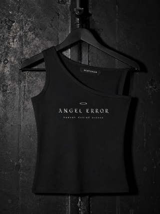 Angel Error Fitted Crop Tee T-Shirts & Crop Tops By MorteNoir