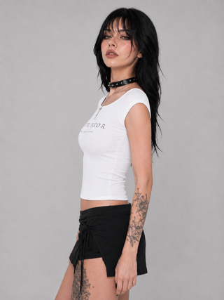 Angel Error Boxy Crop Tee T-Shirts & Crop Tops By MorteNoir