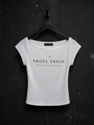 Angel Error Boxy Crop Tee T-Shirts & Crop Tops By MorteNoir