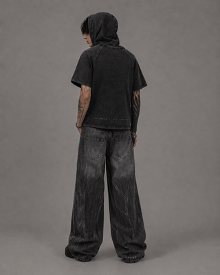 Ashen Pall Hooded T-shirt T-Shirts & Crop Tops By MorteNoir