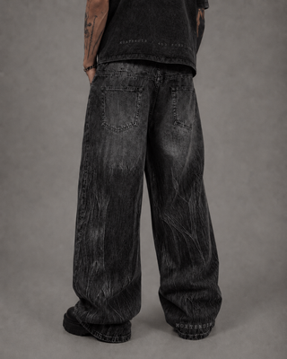 Ashen Rift Wide Leg Jeans Jeans & Trousers By MorteNoir