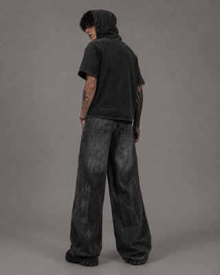 Ashen Rift Wide Leg Jeans Jeans & Trousers By MorteNoir
