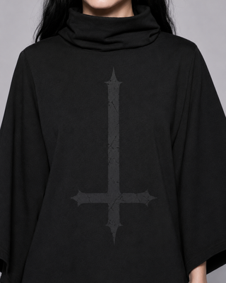 Hexveil hooded batwing T-shirt Bodysuit By MorteNoir