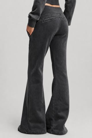 Vesper Flare Fleece Pants Joggers & Sweatpants By MorteNoir