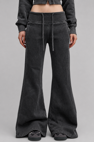 Vesper Flare Fleece Pants Joggers & Sweatpants By MorteNoir