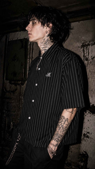 Shadowline Striped Boxy Shirt Shirts & Long Sleeves By MorteNoir