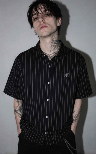 Shadowline Striped Boxy Shirt Shirts & Long Sleeves By MorteNoir