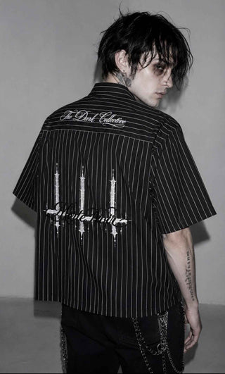 Shadowline Striped Boxy Shirt Shirts & Long Sleeves By MorteNoir