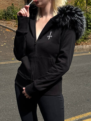 Vexen Fur Zip Hoodie Hoodies By MorteNoir