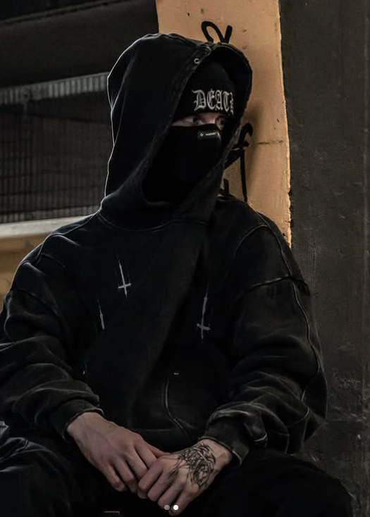 Séance wash Hoodie By Mortenoir Gothic UK darkwear