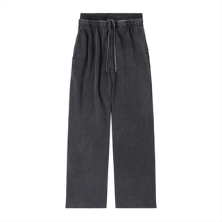 Decay Wide Leg Trousers Joggers & Sweatpants Washed Black By MorteNoir