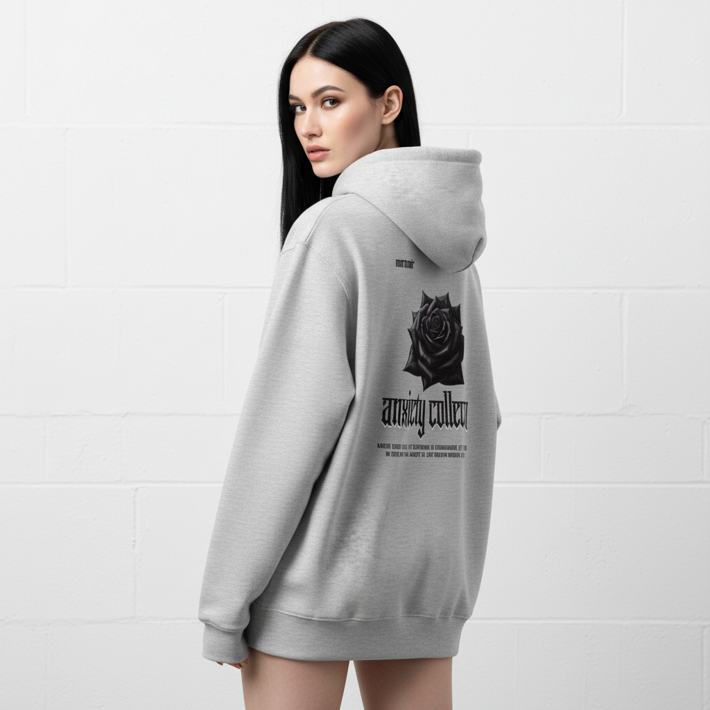 ANXIETY Hoodie - Athletic Heather Back (Female)