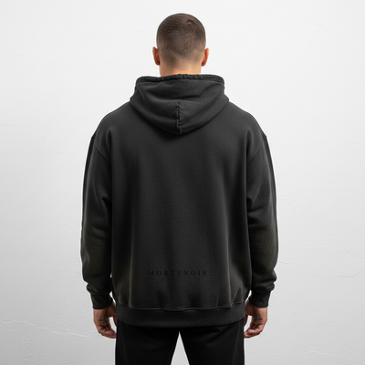 Authentic back view - Sun Fade Frayed Fleece Hoodie