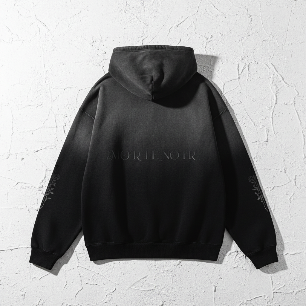 Back View Flat Lay - Heavyweight Sunfade Oversized Hoodie